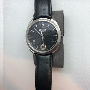 Men’s Leather Versace Watch
